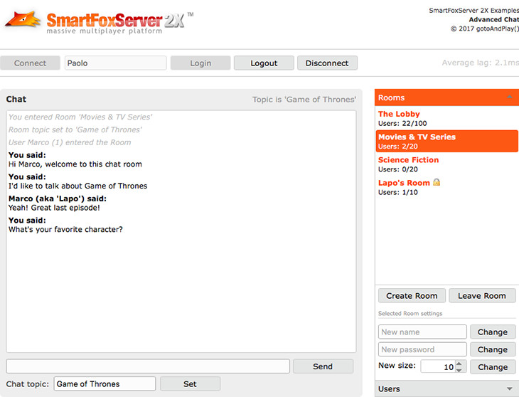 Smartfoxserver 2x Documentation Advanced Chat